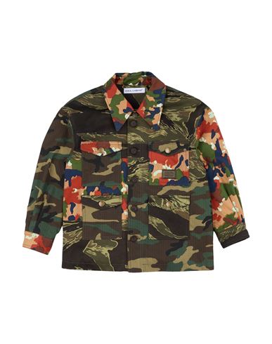 Dolce & Gabbana Babies'  Toddler Boy Jacket Military Green Size 6 Cotton, Polyester, Zamak