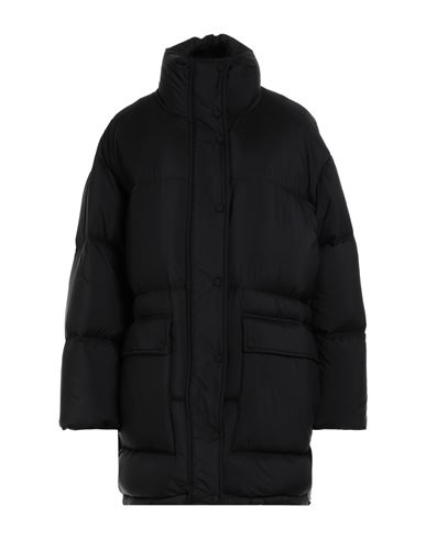 Stand Studio Edna Black Oversize Padded Coat In Black
