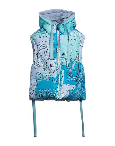Khrisjoy Woman Down Jacket Turquoise Size 00 Polyester In Blue