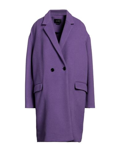 Isabel Marant Woman Coat Purple Size 8 Virgin Wool, Cashmere, Polyamide, Polyester, Viscose