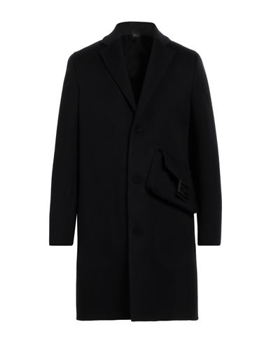 Fendi Man Coat Black Size 44 Virgin Wool, Silk