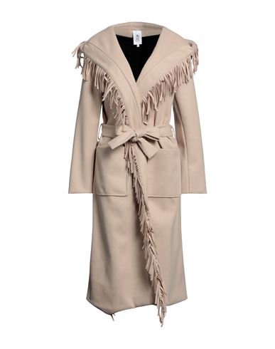Le Volière Woman Coat Beige Size L Polyester