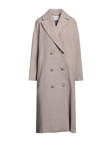 Shop Hinnominate Woman Coat Dove Grey Size S Polyester, Viscose, Elastane