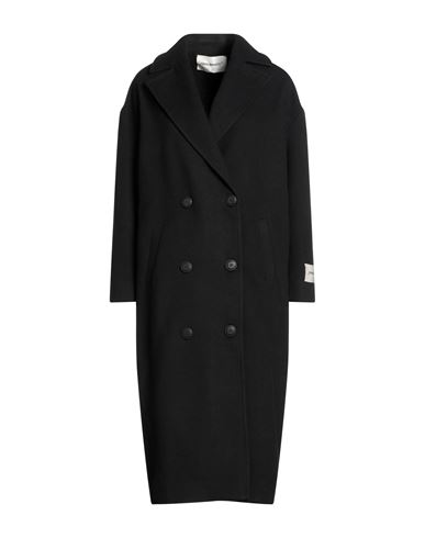 Hinnominate Woman Coat Black Size L Polyester, Viscose, Elastane