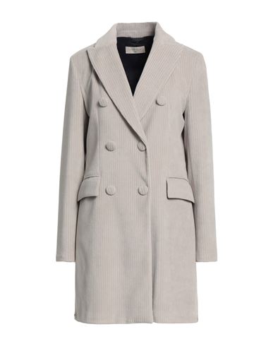 Circolo 1901 Woman Coat Light Grey Size 8 Cotton, Polyester
