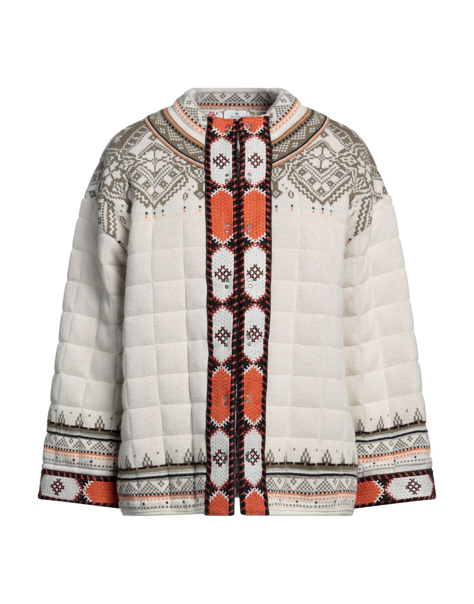 《セール開催中》ETRO レディース ジャケット＆ブルゾン アイボリー 40 ウール 75% / シルク 24% / レーヨン 1% / ポリエステル / コットン