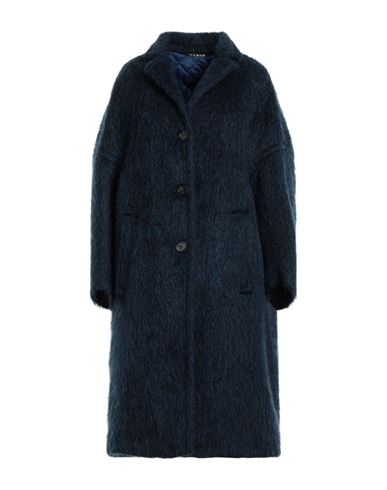 Marni Woman Coat Midnight Blue Size 4 Synthetic Fibers, Acrylic, Wool, Alpaca Wool, Mohair Wool