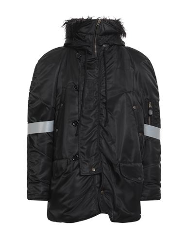 Mm6 Maison Margiela Man Coat Black Size 42 Polyamide