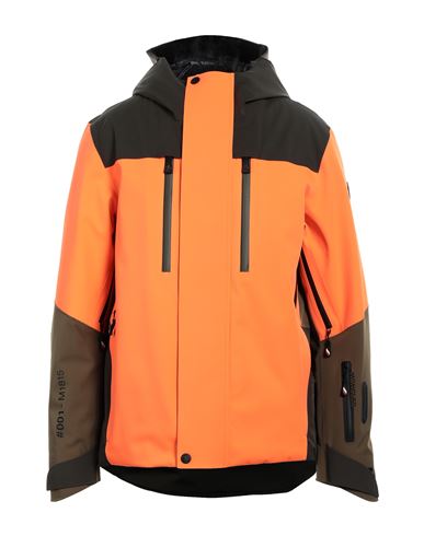 Moncler Grenoble Man Down Jacket Orange Size 4 Polyester, Elastane, Polyamide