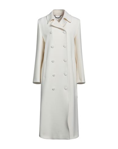 Maria Vittoria Paolillo Mvp Woman Coat Ivory Size 8 Polyester, Viscose, Elastane In White