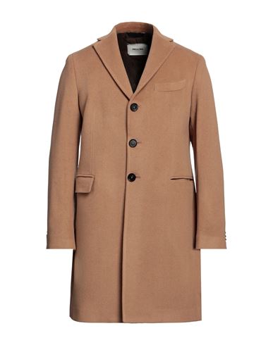 Paoloni Man Coat Camel Size 38 Cashmere In Beige