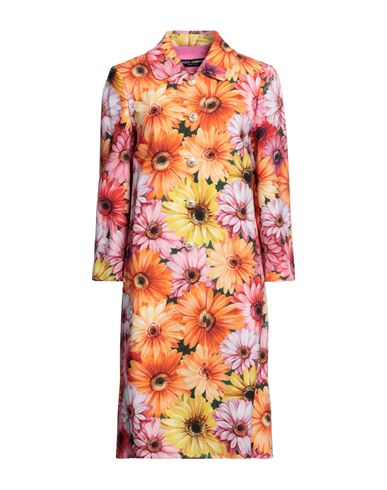 Dolce & Gabbana Woman Coat Orange Size 2 Viscose, Elastane