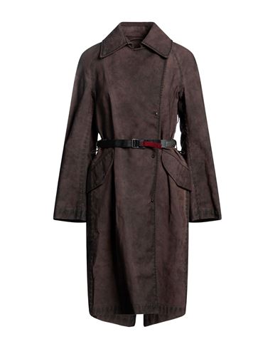 Isaac Sellam Experience Woman Overcoat Cocoa Size 8 Linen In Brown