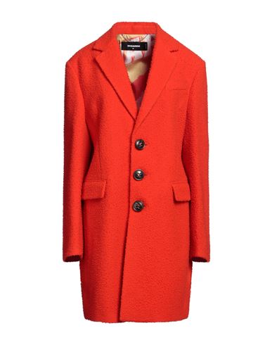 Dsquared2 Woman Coat Red Size 8 Virgin Wool