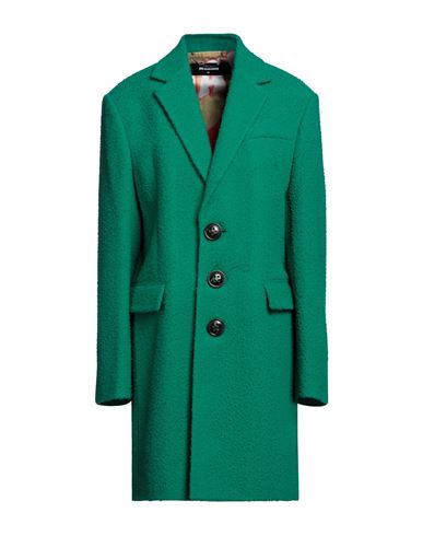 Dsquared2 Woman Coat Green Size 8 Virgin Wool