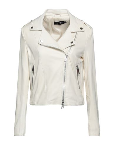 Street Leathers Woman Jacket Cream Size M Soft Leather In White
