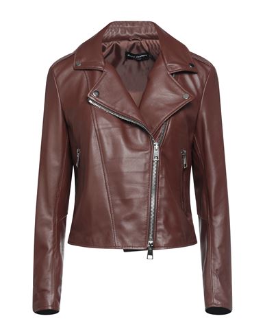 Street Leathers Woman Jacket Cocoa Size Xl Soft Leather In Brown