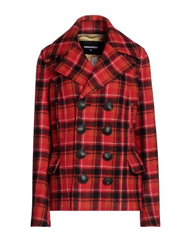 Dsquared2 Woman Coat Red Size 8 Virgin Wool