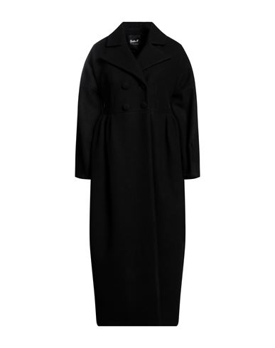 Giulia N Woman Coat Black Size M Polyester
