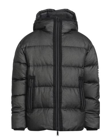 Dsquared2 Nylon Down Jacket With Logo Patch In Grey