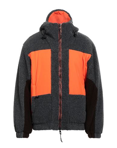 Msgm Man Puffer Lead Size 40 Acrylic, Polyester In Orange