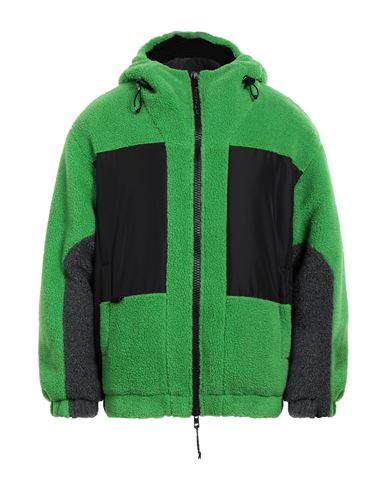Msgm Man Puffer Green Size 38 Acrylic, Polyester