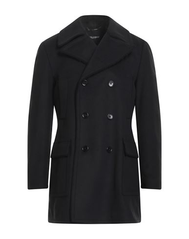 Dolce & Gabbana Man Coat Black Size 38 Virgin Wool, Polyamide