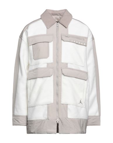 Jordan Woman Jacket White Size M Acrylic, Polyester, Wool