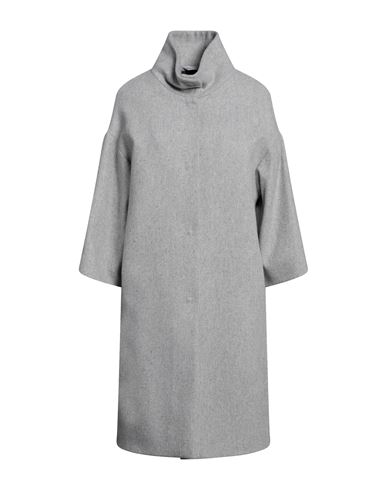 Bottega Martinese Woman Coat Grey Size 8 Wool, Polyamide, Polyester
