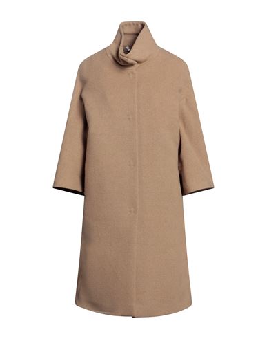 Bottega Martinese Woman Coat Camel Size 6 Wool, Polyamide, Polyester In Beige