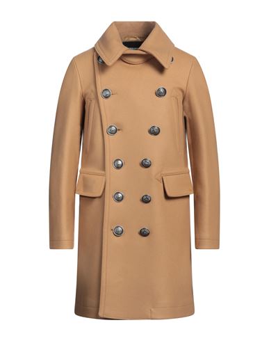 Dsquared2 Man Coat Camel Size 34 Virgin Wool, Polyamide, Elastane
