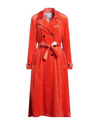 Forte Forte Forte_forte Woman Coat Orange Size 2 Viscose, Giza 45 Cotton