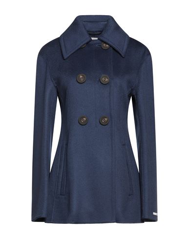 Sportmax Woman Coat Midnight Blue Size 6 Cashmere