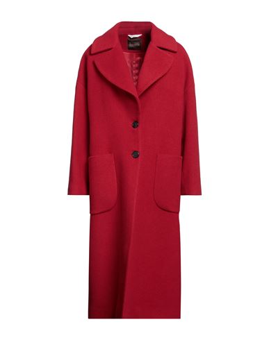 Bottega Martinese Woman Coat Red Size 6 Wool, Polyester, Polyamide