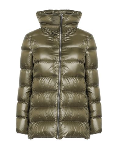 Annie Paris Woman Down Jacket Military Green Size 8 Polyester