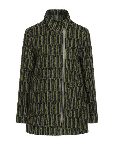 Sees Infinitely Woman Woman Coat Green Size 4 Wool, Polyamide