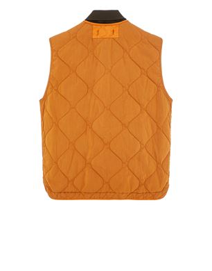 Stone Island Orange Garment-Dyed Vest