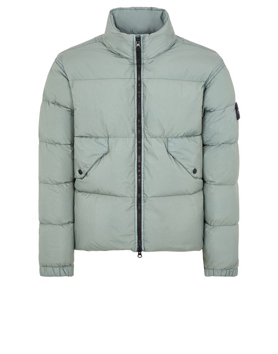 Jacket Man 40623 GARMENT DYED CRINKLE REPS RECYCLED NYLON DOWN Front STONE ISLAND