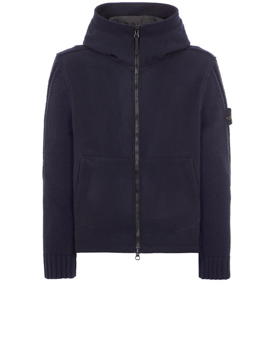 Jacket Man 43930 PANNO SPECIALE WITH PRIMALOFT® INSULATION TECHNOLOGY + SHETLAND KNIT Front STONE ISLAND