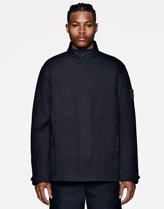 Q11F2 STONE ISLAND GHOST PIECE GABARDINE DOPPIO Jacket Stone 