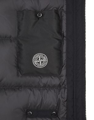 Parka uomo Stone Island in micro twill Nero