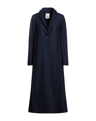 Semicouture Woman Coat Midnight Blue Size 4 Virgin Wool, Polyamide