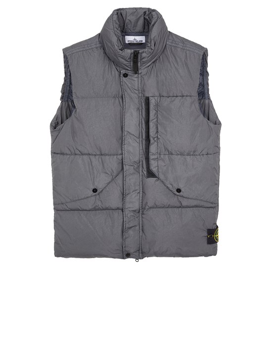  STONE ISLAND G0423 GARMENT DYED CRINKLE REPS RECYCLED NYLON DOWN Vest Man Lead