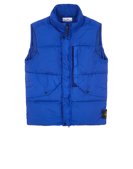 Unlock Wilderness' choice in the Stone Island Vs Canada Goose comparison, the Crinkle Reps Down Vest by Stone Island