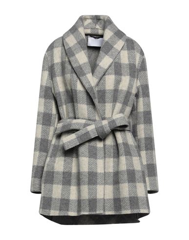 Harris Wharf London Woman Coat Grey Size 6 Virgin Wool