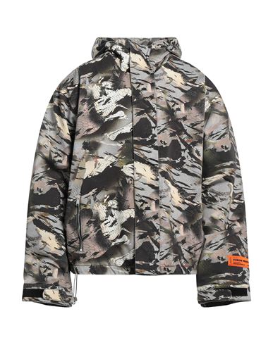 Heron Preston Man Jacket Light Grey Size L Cotton