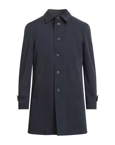 Massimo Rebecchi Man Overcoat & Trench Coat Midnight Blue Size 42 Polyester, Elastane