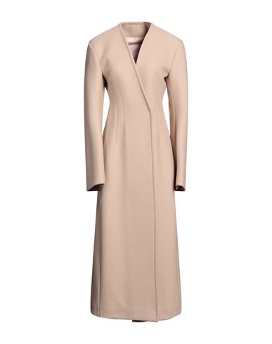 Shop Attico The  Woman Coat Light Brown Size 2 Wool, Polyamide, Cashmere In Beige