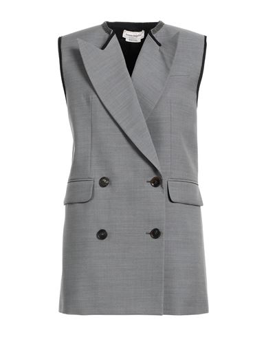 Alexander Mcqueen Woman Overcoat Grey Size 4 Wool