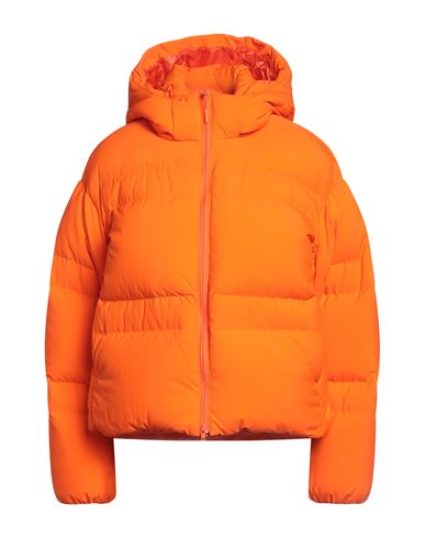 Y-3 Woman Down Jacket Orange Size L Polyamide
